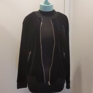 Black Velvet bomber jacket